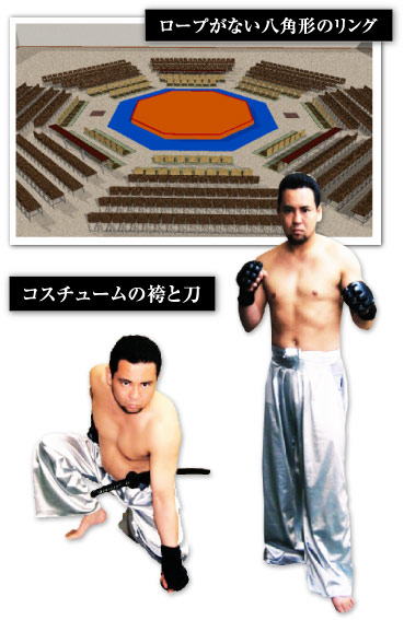 初代タイガーマスク 佐山サトル創始ロープがない八角計のリング